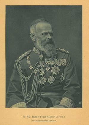 LUITPOLD, Prinzregent von Bayern (1821 - 1912). Hüftbild nach dreiviertel rechts des Vaters König...