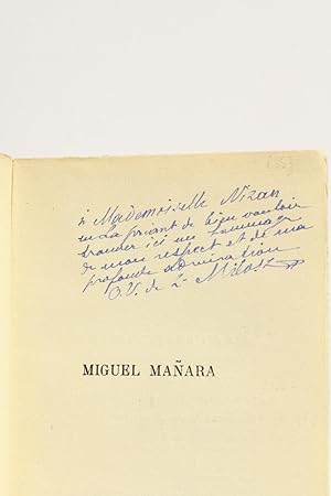 Imagen del vendedor de Miguel Manara a la venta por Librairie Le Feu Follet