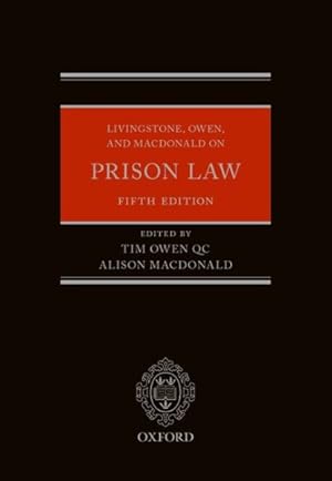 Seller image for Livingstone, Owen, and Macdonald on Prison Law for sale by GreatBookPricesUK