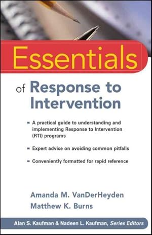 Immagine del venditore per Essentials of Response to Intervention venduto da GreatBookPricesUK