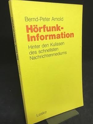 Bild des Verkufers fr Hrfunk-Information. Hinter den Kulissen des schnellsten Nachrichtenmediums. zum Verkauf von Altstadt-Antiquariat Nowicki-Hecht UG