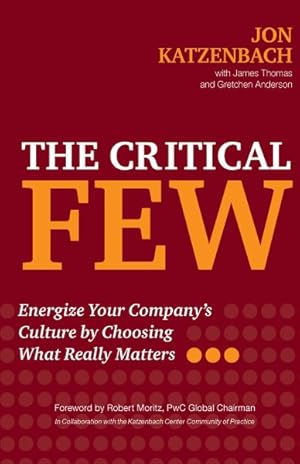 Image du vendeur pour Critical Few : Energize Your Company's Culture by Choosing What Really Matters mis en vente par GreatBookPricesUK