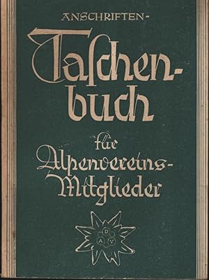 Anschriften-Taschenbuch für Alpenvereins-Mitglieder"