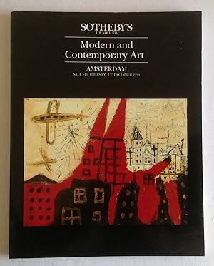 Sotheby's Modern and Contemporary Art. Amsterdam, Sale 544, Thursday 13th December 1990. [auction...