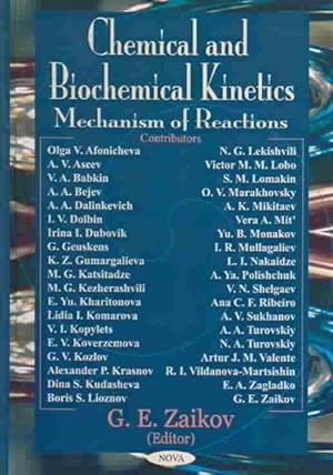 Image du vendeur pour Chemical and Biochemical Kinetics : Mechanism of Reactions mis en vente par GreatBookPricesUK