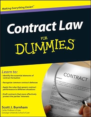 Imagen del vendedor de Contract Law For Dummies a la venta por GreatBookPricesUK