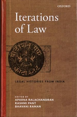 Seller image for Iterations of Law : Legal Histories from India for sale by GreatBookPricesUK