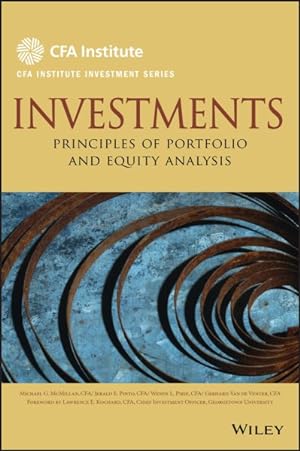 Imagen del vendedor de Investments : Principles of Portfolio and Equity Analysis a la venta por GreatBookPricesUK