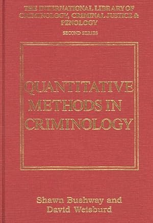 Image du vendeur pour Quantitative Methods in Criminology mis en vente par GreatBookPricesUK