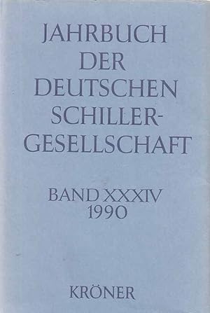 Seller image for Band 34. Jahrbuch der Deutschen Schillergesellschaft . for sale by Fundus-Online GbR Borkert Schwarz Zerfa