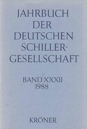 Bild des Verkufers fr Band 32. Jahrbuch der Deutschen Schillergesellschaft . zum Verkauf von Fundus-Online GbR Borkert Schwarz Zerfa