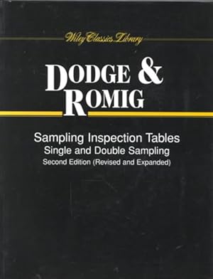 Imagen del vendedor de Sampling Inspection Tables : Single and Double Sampling a la venta por GreatBookPricesUK