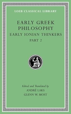 Immagine del venditore per Early Greek Philosophy : Early Ionian Thinkers venduto da GreatBookPricesUK