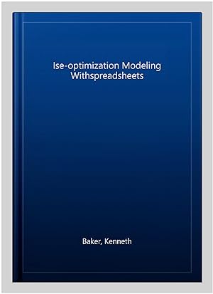 Bild des Verkufers fr Ise-optimization Modeling Withspreadsheets zum Verkauf von GreatBookPricesUK