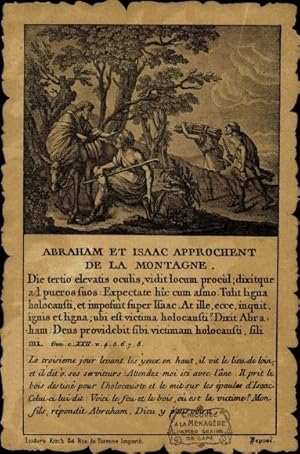 Künstler Ansichtskarte / Postkarte Abraham et Isaac approchent de la montagne