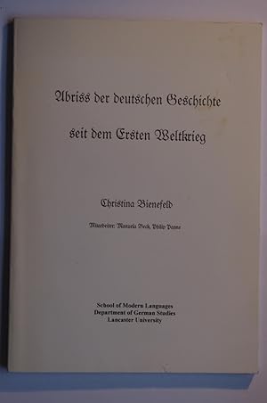 Seller image for Abriss der Deutschen Geschichte seit dem Ersten Weltkrieg for sale by Dr Martin Hemingway (Books)
