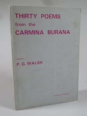 Bild des Verkufers fr Thirty Poems from the Carmina Burana. zum Verkauf von Antiquariat Dorner