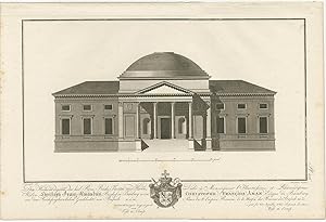 Antique Print of the Residence of Christoph Franz Amandus by Stieglitz (c.1800)