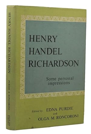 Image du vendeur pour HENRY HANDEL RICHARDSON mis en vente par Kay Craddock - Antiquarian Bookseller