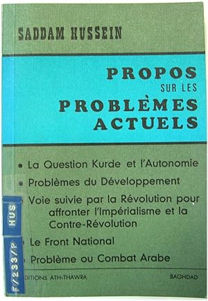 Image du vendeur pour Propos Sur Les PROBLEMES Actuels mis en vente par PsychoBabel & Skoob Books