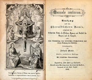 Bild des Verkufers fr Manuale cantorum. Auszug aus den officiellen Choralbchern Rom`s, enthaltend das Ordinarium . Manuale cantorum. Auszug aus den officiellen Choralbchern Rom`s, enthaltend das Ordinarium Missae, die Psalmen, Hymnen und Versikel der Vespern und die Complet, nebst einer Sammlung von lateinischen Kirchenliedern und einem Anhang von Gebeten. Fnfte verbesserte Auflage zum Verkauf von Paul van Kuik Antiquarian Music