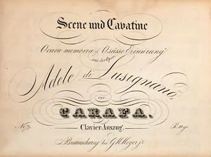 Scene und Cavatine O cara memoria "O süsse Erinnerung" aus der Oper Adele di Lusignano. Clavier-A...