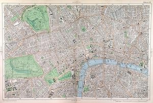 [CENTRAL LONDON. Extent: HYDE PARK, REGENTS PARK, SHOREDITCH, TOWER, LAMBETH PALACE]. Detailed ma...