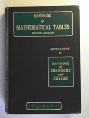 Seller image for Handbook of mathematical tables for sale by Cotswold Internet Books