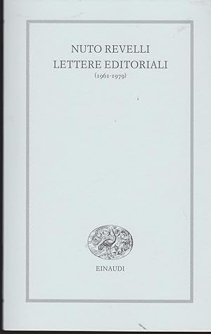 Lettere editoriali (1961-1979) A cura di Beatrice Verri Prefazione di Antonella Tarpino