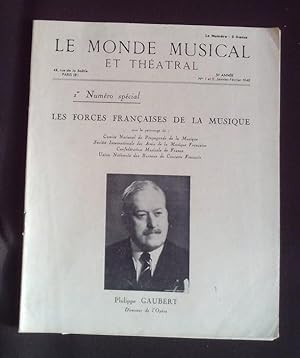 Le monde musicale et théâtral - N°1-2 Janvier-Février 1940