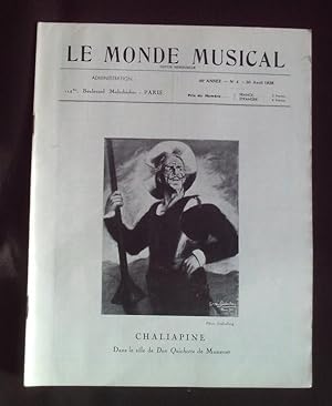 Le monde musicale - N°4 Avril 1938