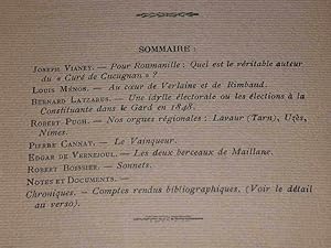Revue "Nouvelle revue du midi (Bas-Languedoc et Provence)" Juillet 1925 n° 7 - 2ème année