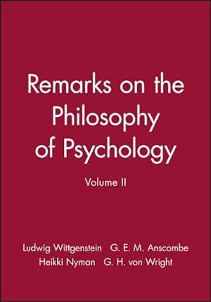 Seller image for Remarks on the Philosophy of Psychology for sale by GreatBookPricesUK