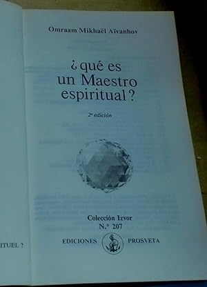 Imagen del vendedor de Qu es un Maestro espiritual? a la venta por Outlet Ex Libris