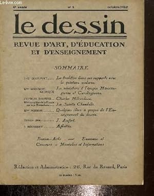 Image du vendeur pour Le dessin -Revue d'art ,d'ducation et d'enseignement N6, 4e anne, octobre 1932- La tradition dans ses rapports avec la peinture moderne- La miniature  l'poque mrovingienne et carolingienne. mis en vente par Le-Livre