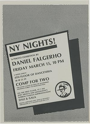 NY Nights! Danceteria Photo Exhibition Handbill