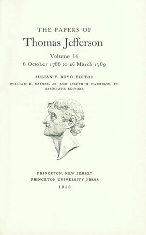 Image du vendeur pour Papers of Thomas Jefferson : Oct. 1788-Mar. 1789 mis en vente par GreatBookPricesUK