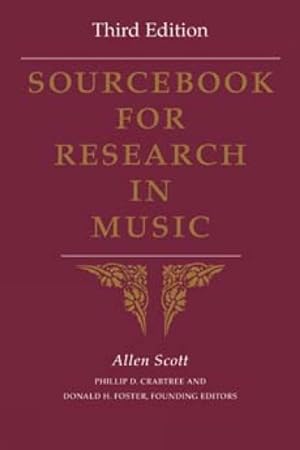 Bild des Verkufers fr Sourcebook for Research in Music zum Verkauf von GreatBookPricesUK