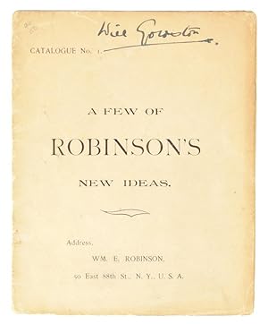 Imagen del vendedor de A Few of Robinson's New Ideas, Signed a la venta por Quicker than the Eye