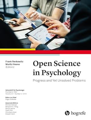 Image du vendeur pour Open Science in Psychology : Progress and Yet Unsolved Problems mis en vente par AHA-BUCH GmbH