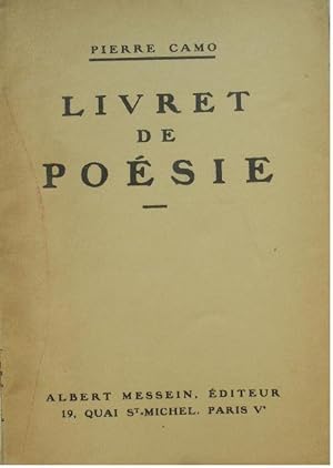 Seller image for Livret de posie. for sale by Librairie les mains dans les poches