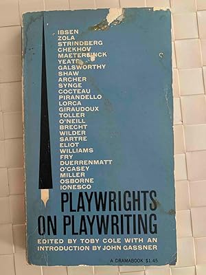 Imagen del vendedor de Playwrights on Playwriting a la venta por Jake's Place Books