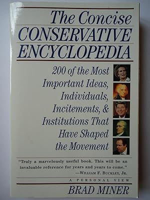 Imagen del vendedor de THE CONCISE CONSERVATIVE ENCYCLOPEDIA a la venta por GfB, the Colchester Bookshop