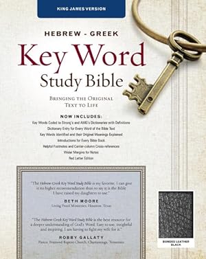 Image du vendeur pour Hebrew-Greek Key Word Study Bible : King James Version Black Bonded Wider Margin mis en vente par GreatBookPricesUK