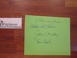 Immagine del venditore per Autographed Card 5 Nobel Prize Winners // Autogramm Autograph signiert signed signee venduto da Antiquariat im Kaiserviertel | Wimbauer Buchversand