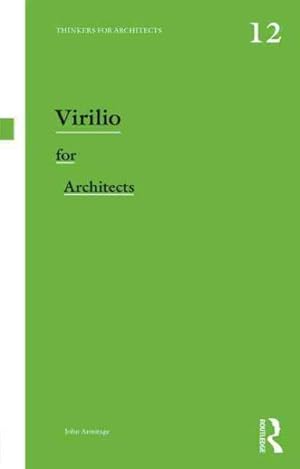 Image du vendeur pour Virilio for Architects mis en vente par GreatBookPricesUK