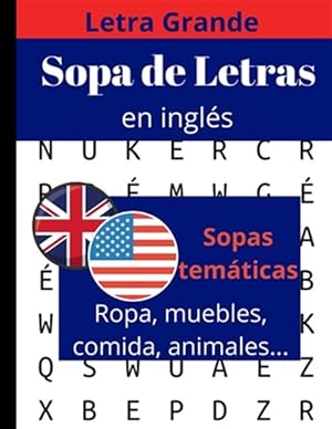 Seller image for Sopa de letras en ingls: libro de sopa de letras para adultos y mayores for sale by GreatBookPrices