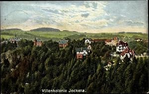 Künstler Ansichtskarte / Postkarte Jocketa Pöhl Vogtland, Blick auf die Villenkolonie, Nr. 1419