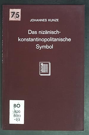 Bild des Verkufers fr Das niznisch-konstantinopolitanische Symbol. Studien zur Geschichte der Theologie und der Kirche ; Bd. 3, H. 3 zum Verkauf von books4less (Versandantiquariat Petra Gros GmbH & Co. KG)