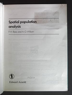 Bild des Verkufers fr Spatial Population Analysis. zum Verkauf von books4less (Versandantiquariat Petra Gros GmbH & Co. KG)